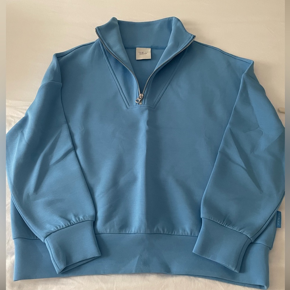 Varley Blue Half Zip Sweatshirt